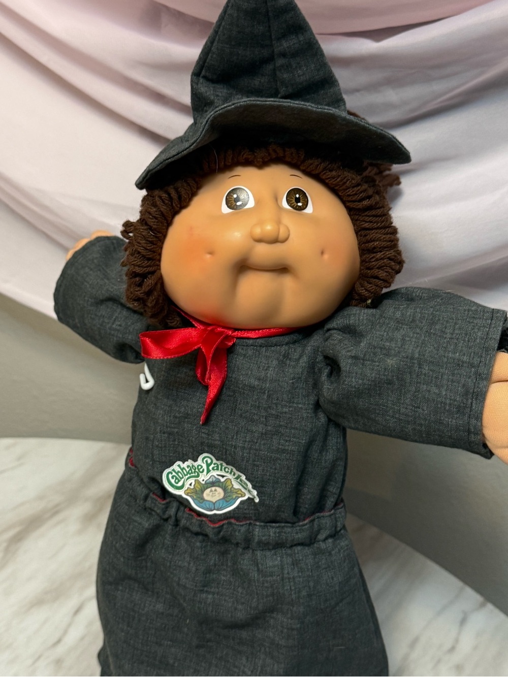 Cabbage Patch Kids vintage brown hair eyes and witch costume